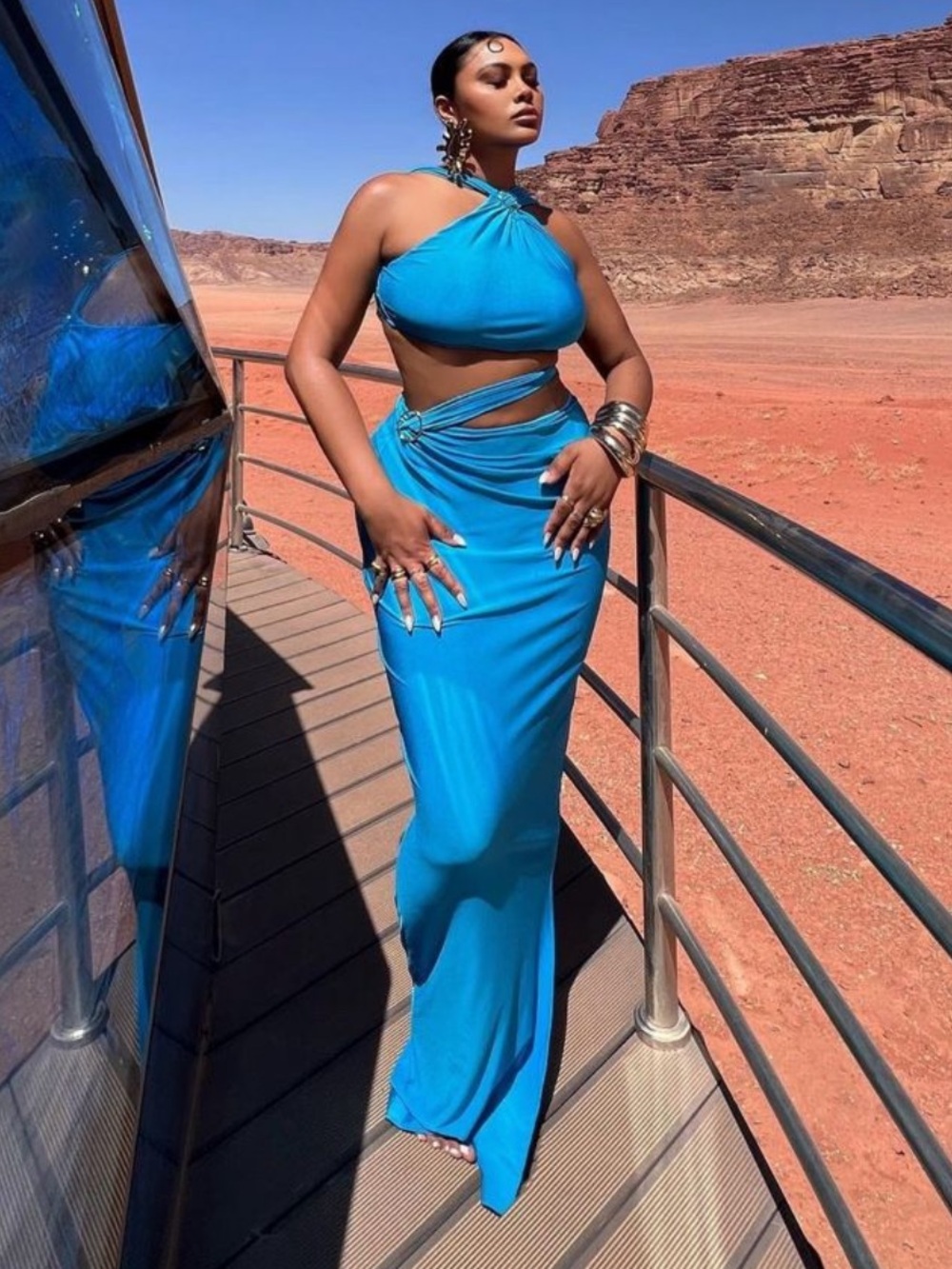 Khanum’s -kivia dress- deep aqua